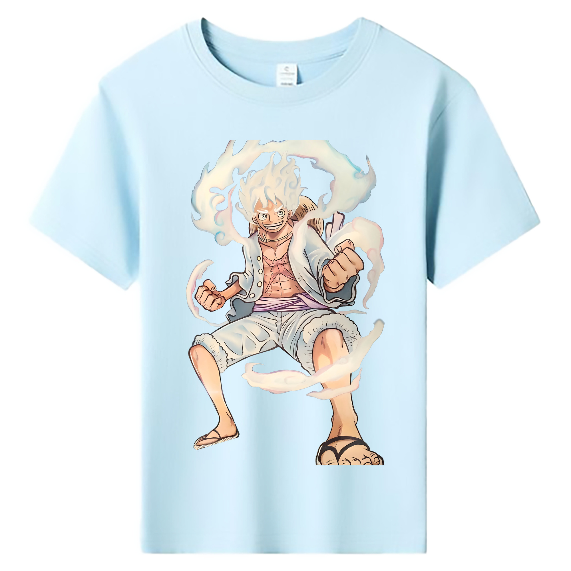 ワンピース モンキー・D・ルフィ ONE PIECE Monkey D. Luffy 綿100％キッズTシャツ（フロントプリント）